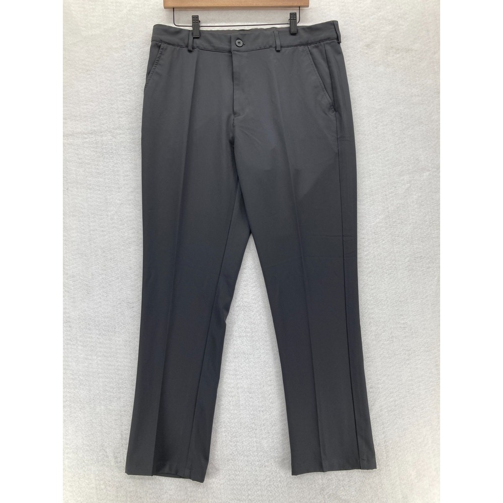 Druids Golf Pants Mens 36x30 Gray Performance Stretch Waistband Preppy Travel